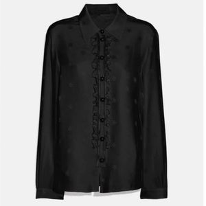 New Coach signature jacquard button down blouse size 0